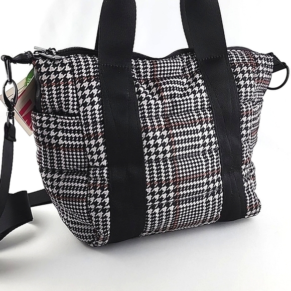 MyTagalongs  Mini Crossbody Tote Handbag Crossbody Bag Harper Tweed Black Brown - Picture 2 of 16